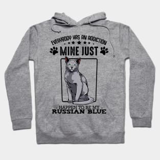 Russian Blue Cat Hoodie